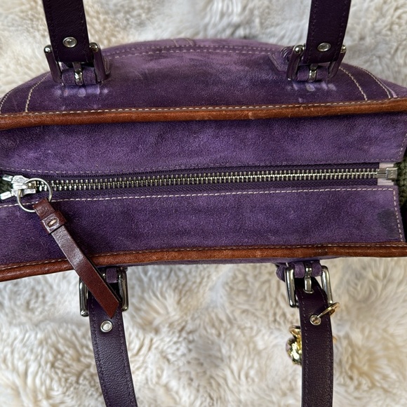 COACH PURPLE SUEDE BAG - Picture 4 of 16